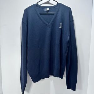 Vintage V-Neck Sweater Men’s XL Augusta Emblem Made In USA Catoosa Classics‎